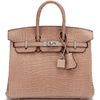 Hermès Birkin 25 Chai Matte Crocodile Alligator PHW