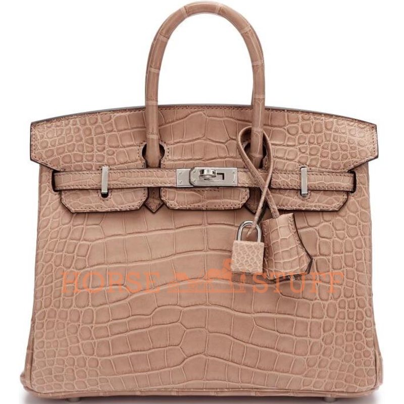 Hermès Birkin 25 Chai Matte Crocodile Alligator PHW