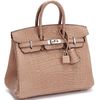 Hermès Birkin 25 Chai Matte Crocodile Alligator PHW