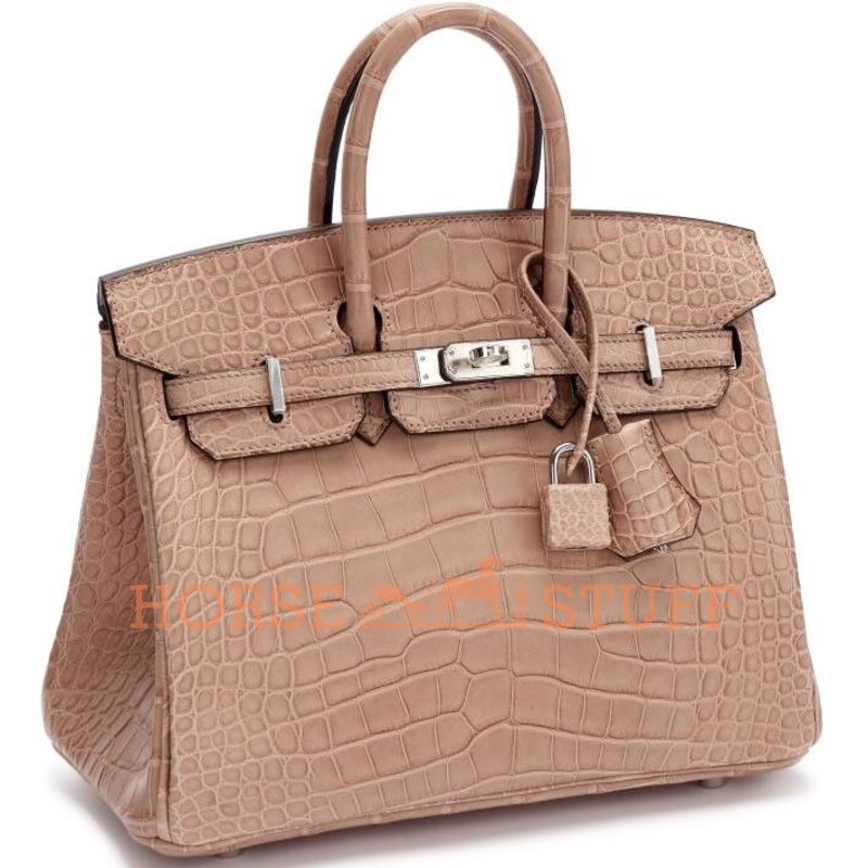 Hermès Birkin 25 Chai Matte Crocodile Alligator PHW