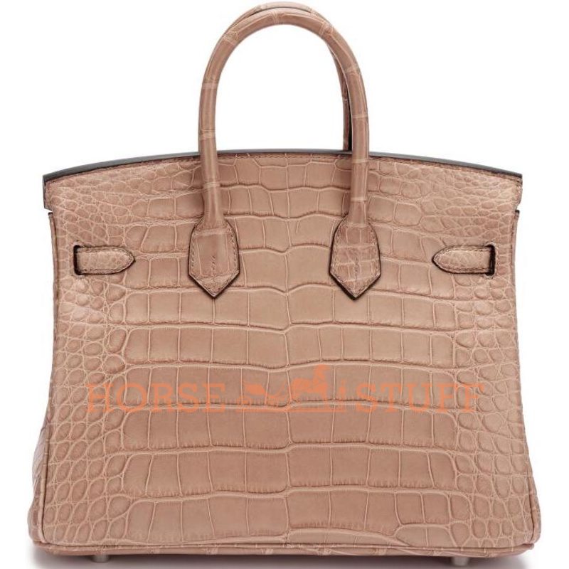 Hermès Birkin 25 Chai Matte Crocodile Alligator PHW