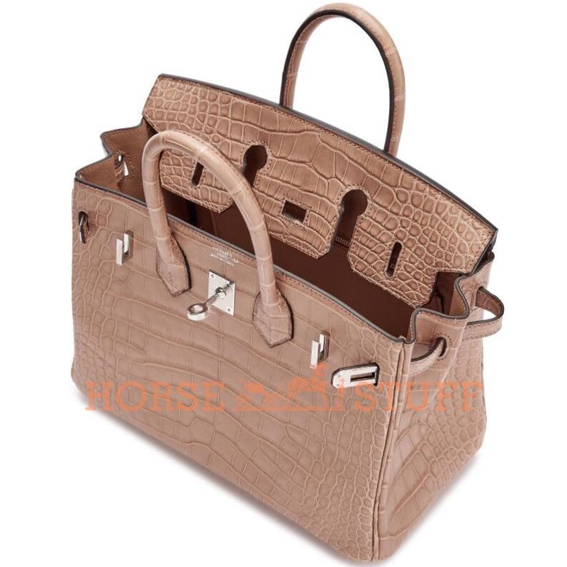 Hermès Birkin 25 Chai Matte Crocodile Alligator PHW