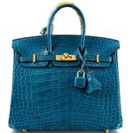 Hermès Birkin 25 Colvert Matte Crocodile Alligator GHW