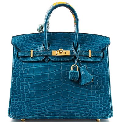 Hermès Birkin 25 Colvert Matte Crocodile Alligator GHW