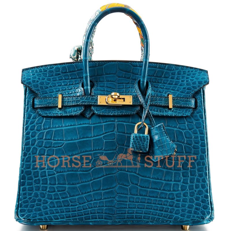 Hermès Birkin 25 Colvert Matte Crocodile Alligator GHW