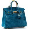 Hermès Birkin 25 Colvert Matte Crocodile Alligator GHW