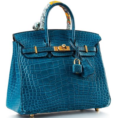 Hermès Birkin 25 Colvert Matte Crocodile Alligator GHW