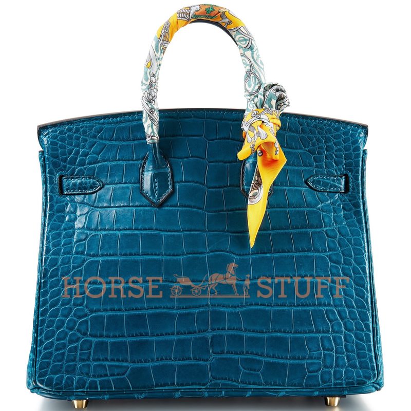 Hermès Birkin 25 Colvert Matte Crocodile Alligator GHW