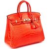 Hermès Birkin 25 Geranium Matte Crocodile Alligator GHW