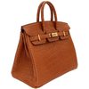 Hermès Birkin 25 Gold Matte Crocodile Alligator GHW