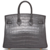 Hermès Birkin 25 Graphite Matte Crocodile Alligator GHW