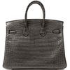 Hermès Birkin 25 Graphite Matte Crocodile Alligator PHW