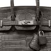 Hermès Birkin 25 Graphite Matte Crocodile Alligator PHW