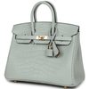 Hermès Birkin 25 Gris Neve Matte Crocodile Alligator GHW