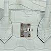 Hermès Birkin 25 Gris Neve Matte Crocodile Alligator PHW