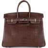 Hermès Birkin 25 Havane Matte Crocodile Alligator PHW