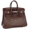 Hermès Birkin 25 Havane Matte Crocodile Alligator PHW