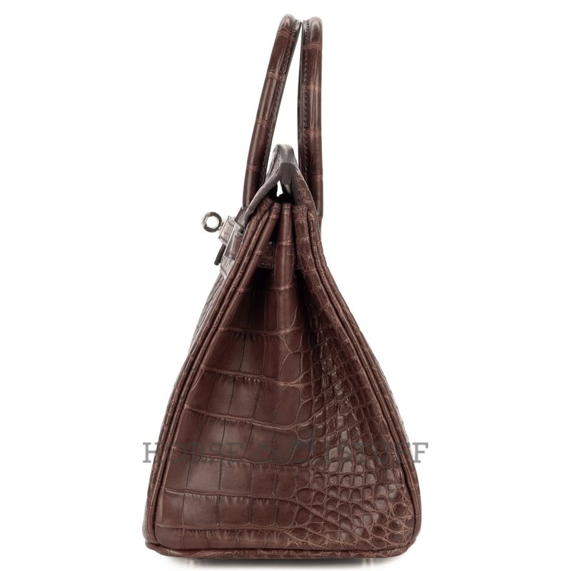 Hermès Birkin 25 Havane Matte Crocodile Alligator PHW