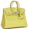 Hermès Birkin 25 Lime Matte Crocodile Alligator PHW
