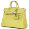 Hermès Birkin 25 Lime Matte Crocodile Alligator PHW