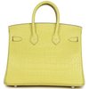 Hermès Birkin 25 Lime Matte Crocodile Alligator PHW