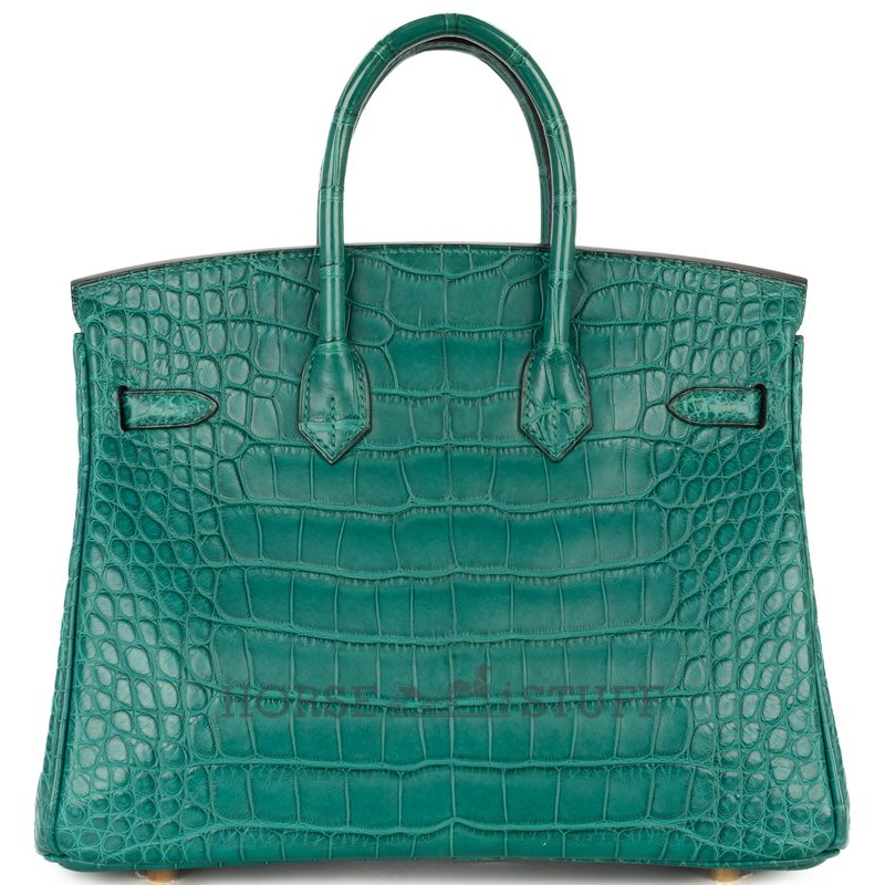 Hermès Birkin 25 Malachite Matte Crocodile Alligator GHW