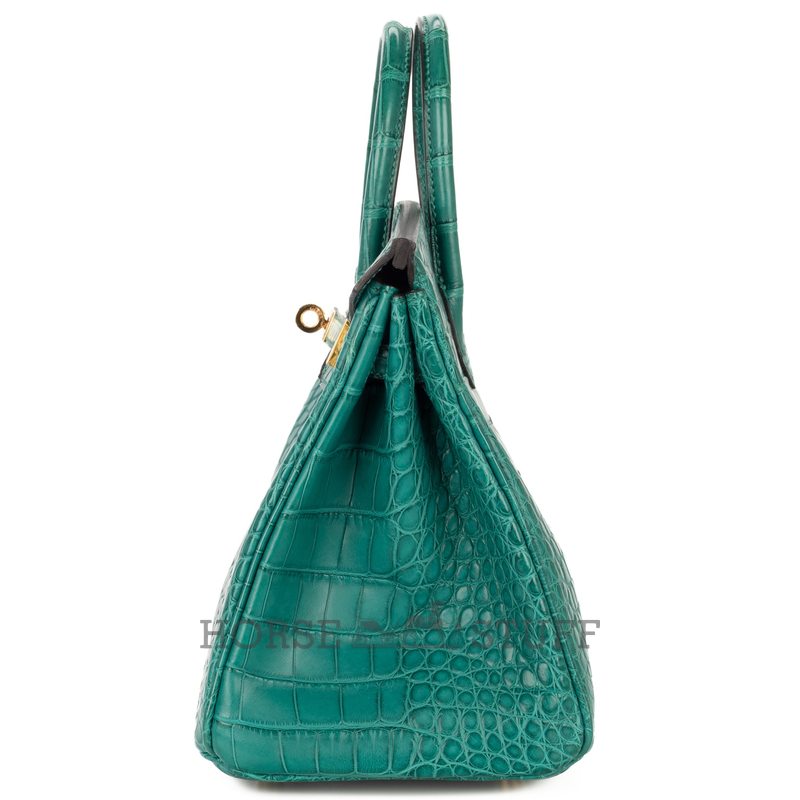 Hermès Birkin 25 Malachite Matte Crocodile Alligator GHW
