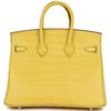 Hermès Birkin 25 Mimosa Matte Crocodile Alligator PHW