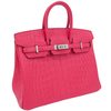 Hermès Birkin 25 Rose Extreme Matte Crocodile Alligator PHW