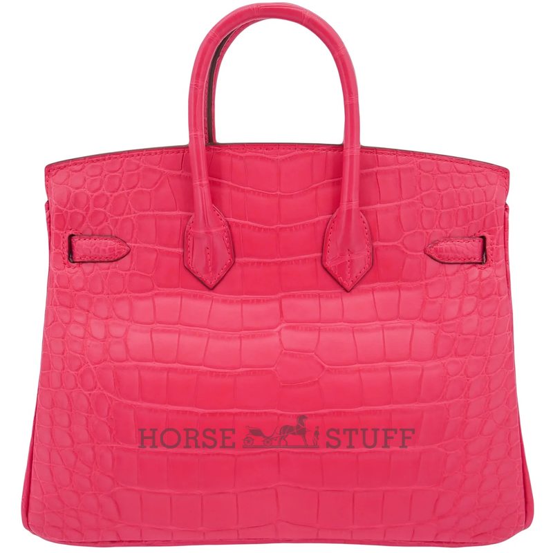 Hermès Birkin 25 Rose Extreme Matte Crocodile Alligator PHW