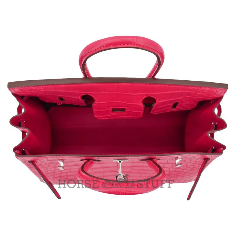 Hermès Birkin 25 Rose Extreme Matte Crocodile Alligator PHW