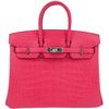 Hermès Birkin 25 Rose Extreme Matte Crocodile Alligator PHW