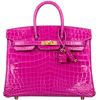 Hermès Birkin 25 Rose Scheherazade Lisse Crocodile Niloticus GHW