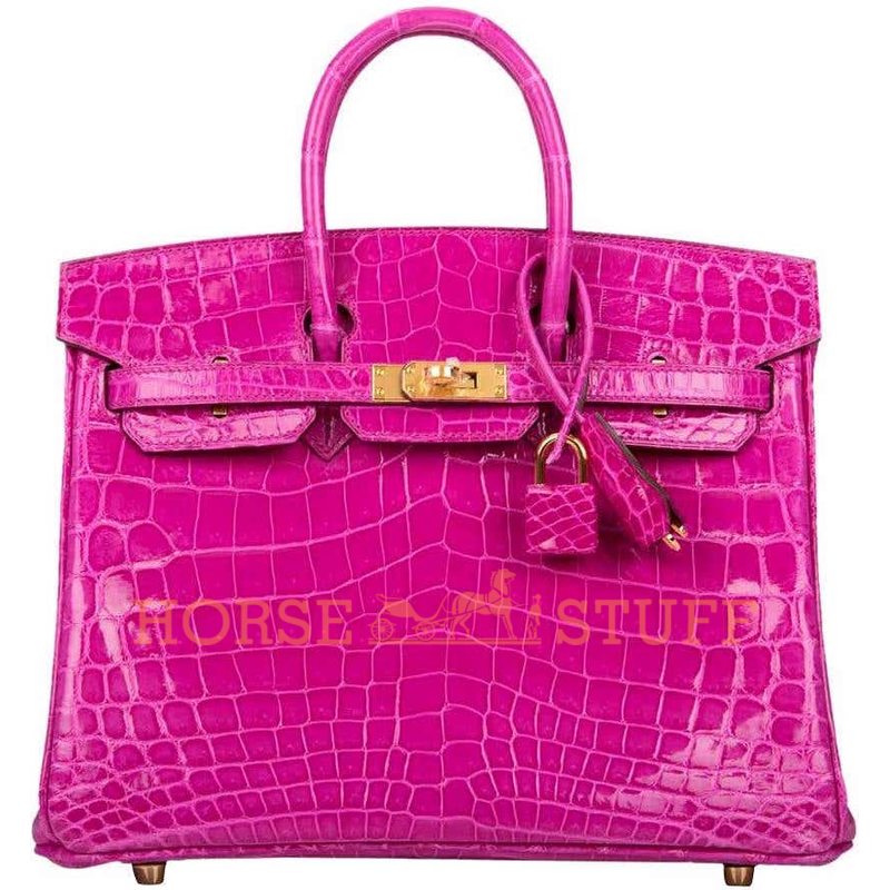 Hermès Birkin 25 Rose Scheherazade Lisse Crocodile Niloticus GHW