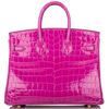 Hermès Birkin 25 Rose Scheherazade Lisse Crocodile Niloticus GHW