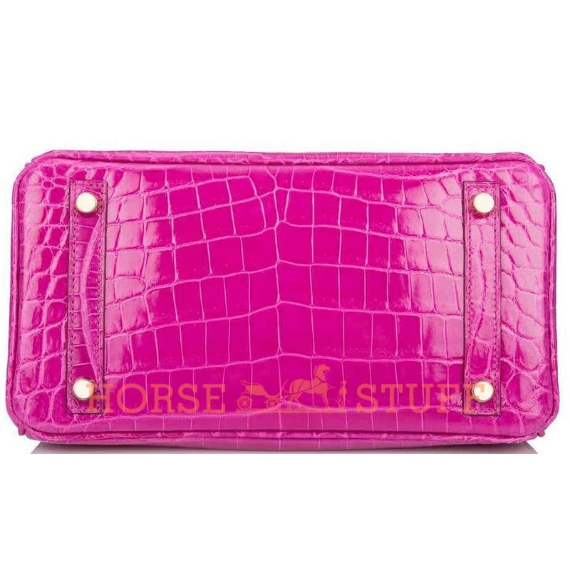 Hermès Birkin 25 Rose Scheherazade Lisse Crocodile Niloticus GHW