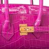 Hermès Birkin 25 Rose Scheherazade Lisse Crocodile Niloticus GHW