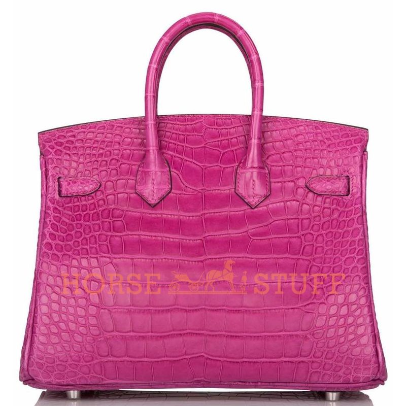 Hermès Birkin 25 Rose Scheherazade Matte Crocodile Alligator PHW