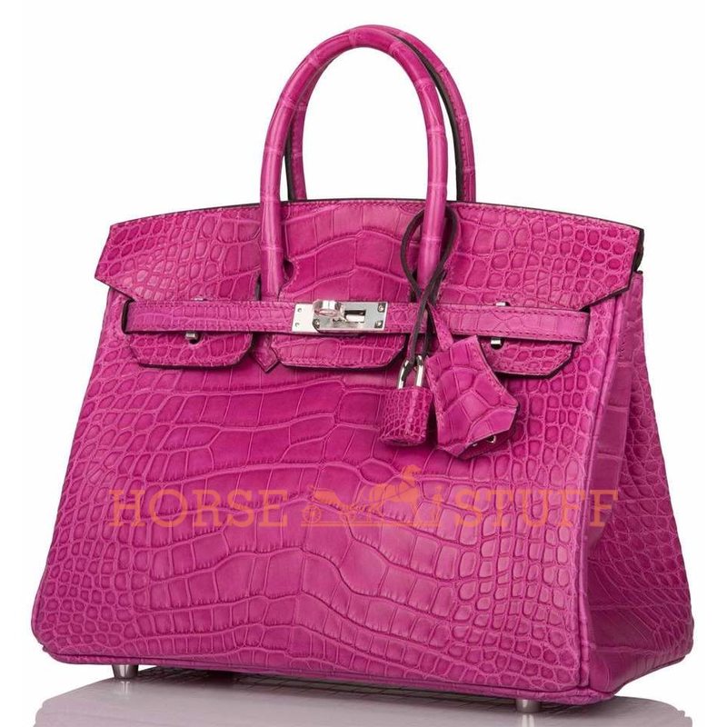 Hermès Birkin 25 Rose Scheherazade Matte Crocodile Alligator PHW