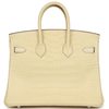 Hermès Birkin 25 Vanilla Matte Crocodile Alligator PHW