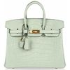 Hermès Birkin 25 Vert d'Eau Matte Crocodile Alligator GHW