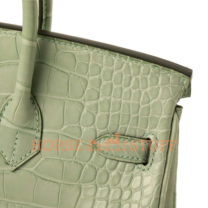 Hermès Birkin 25 Vert d'Eau Matte Crocodile Alligator PHW