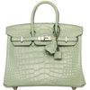 Hermès Birkin 25 Vert d'Eau Matte Crocodile Alligator PHW