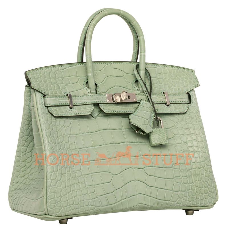 Hermès Birkin 25 Vert d'Eau Matte Crocodile Alligator PHW