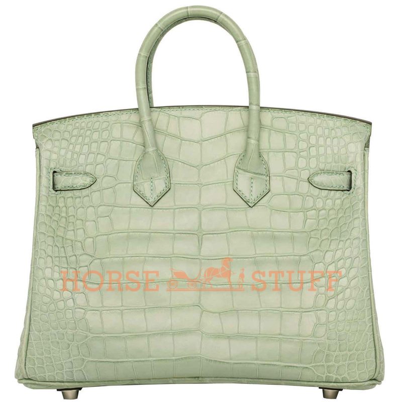 Hermès Birkin 25 Vert d'Eau Matte Crocodile Alligator PHW