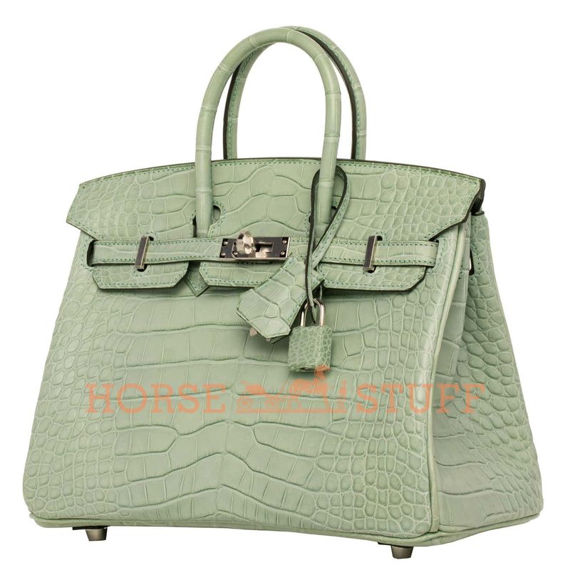 Hermès Birkin 25 Vert d'Eau Matte Crocodile Alligator PHW