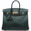 Hermès Birkin 25 Vert Fonce Matte Crocodile Alligator GHW