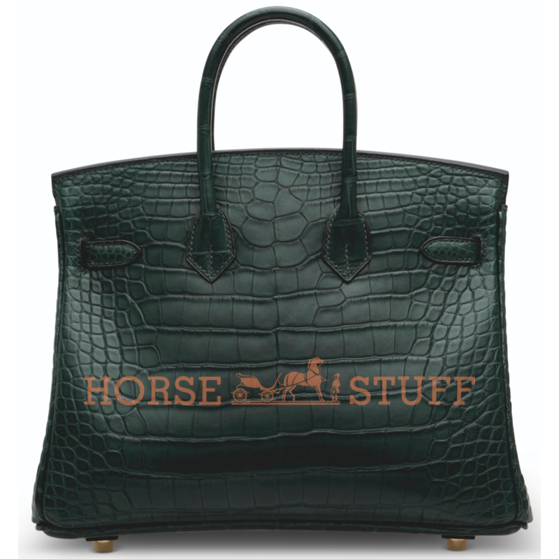 Hermès Birkin 25 Vert Fonce Matte Crocodile Alligator GHW