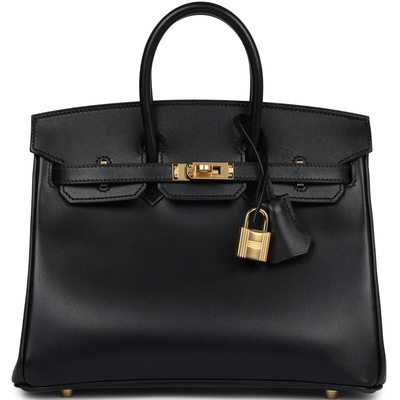 Hermès Birkin 25 Black Box Calf GHW