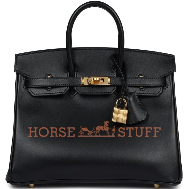 Hermès Birkin 25 Black Box Calf GHW